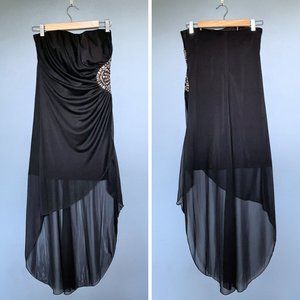 Teezeme Black Formal Strapless Dress Junior Size 7